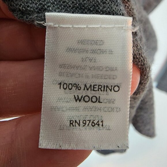 J. Jill Italian Merino Wool Lightweight Long Line Cardigan Sweater Grey Pearlize - Picture 6 of 10